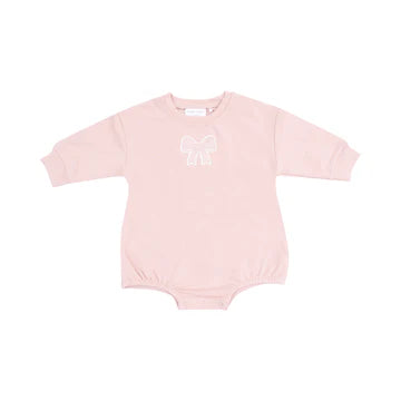Sweatshirt Bubble  French Terry Bow  6-12 mos