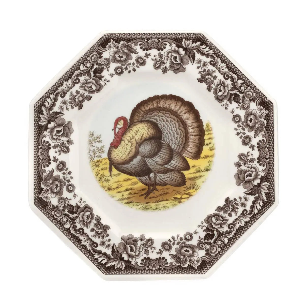 Woodland Octagonal Plate 9.5 Inch, Turkey