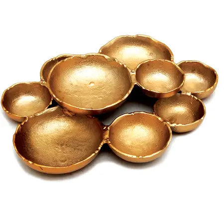Gold Textured Cluster Platter