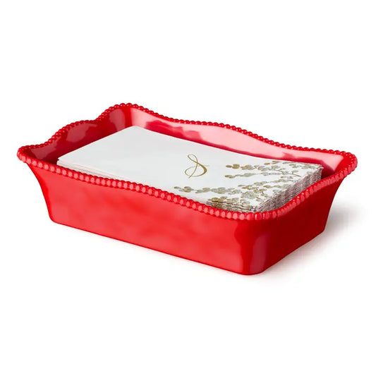 Perlette Red Melamine Guest Napkin Holder