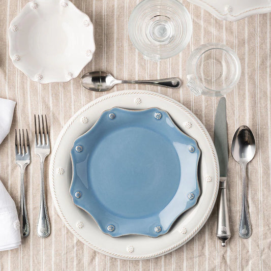 Berry & Thread Scalloped Salad/Dessert Plate - Chambray