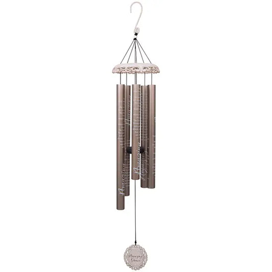 Amazing Grace White Wind Chime 40" 62739