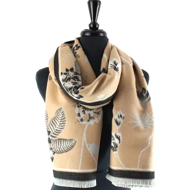 Beige and Black Cicely Scarf