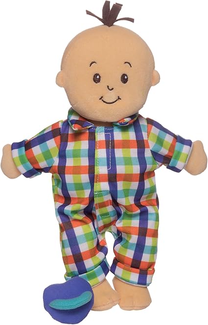 Wee baby Fella Baby Boy with checked outfit