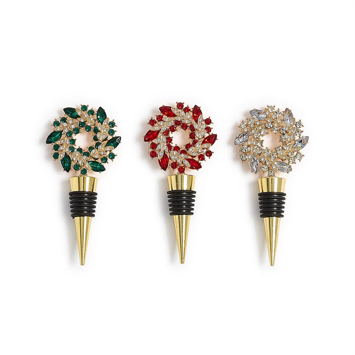 Jeweled Wreath Bottle Stopper
