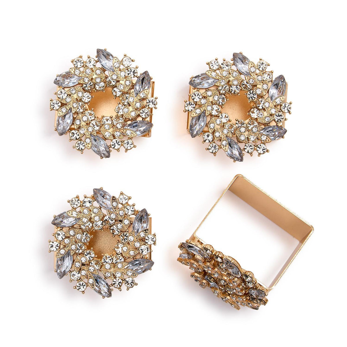 Jeweled Wreath Napkin Rings