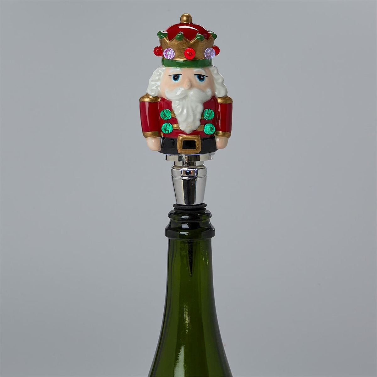 Light Up Nutcracker Bottle Stopper