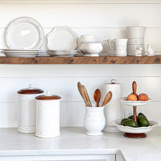 Berry & Thread  Utensil Crock/Wine Cooler - Whitewash