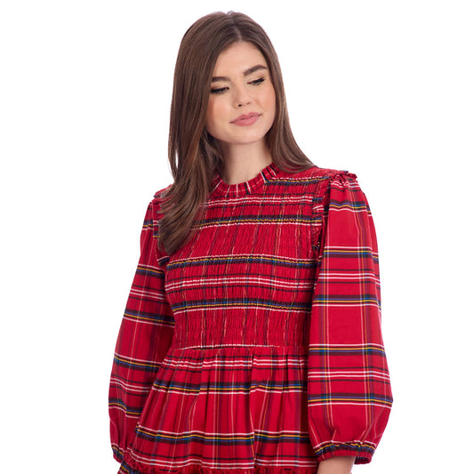 Walton Plaid Midi Dress