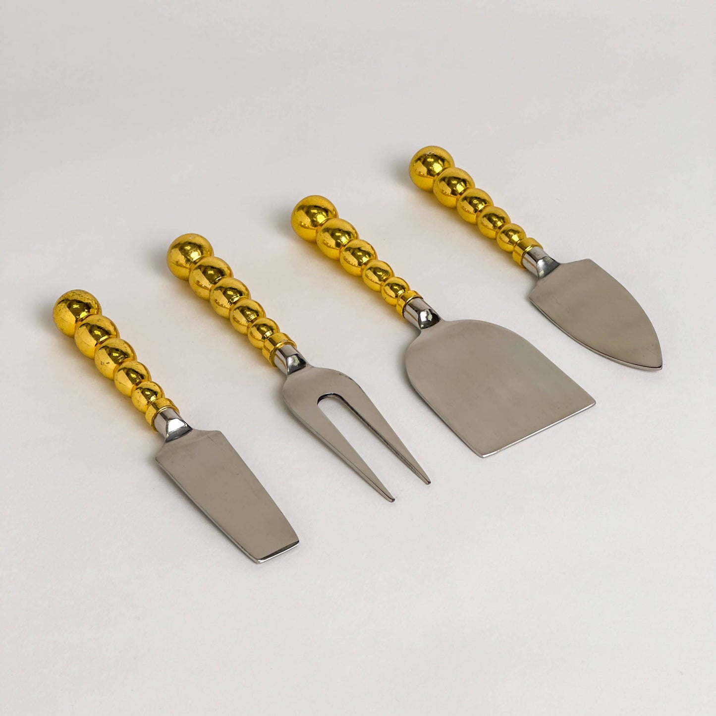 Gold Beaded Cheese Set of 4