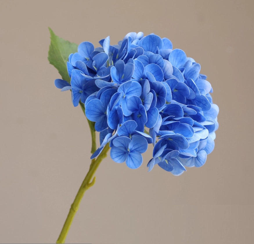 Royal Blue Real Touch Hydrangea Stem