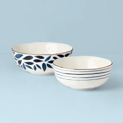 Lenox Blue Bay Dessert/Cereal Bowls