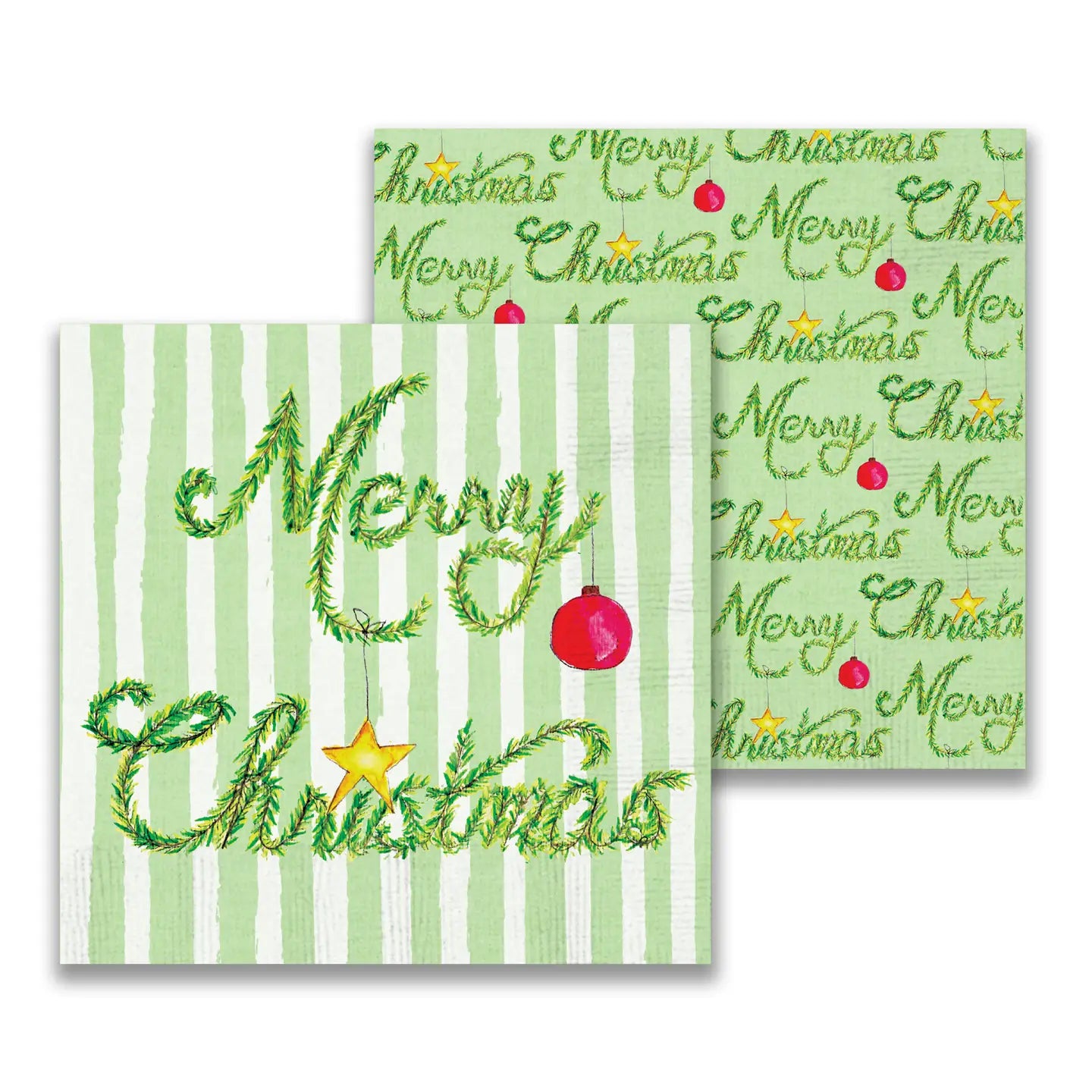Merry Christmas Garland Cocktail Napkins