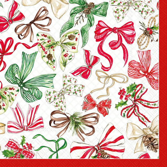 Luncheon Napkins  Christmas Bows