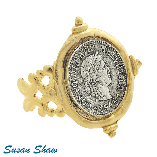Handcast Gold/Silver Coin Ring 9011