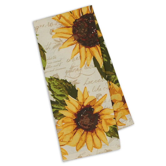 Rustic Sunflowers Printed DishTowel