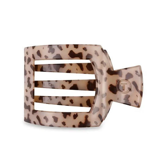 Flat Rectangle Blonde Tortoise Clip