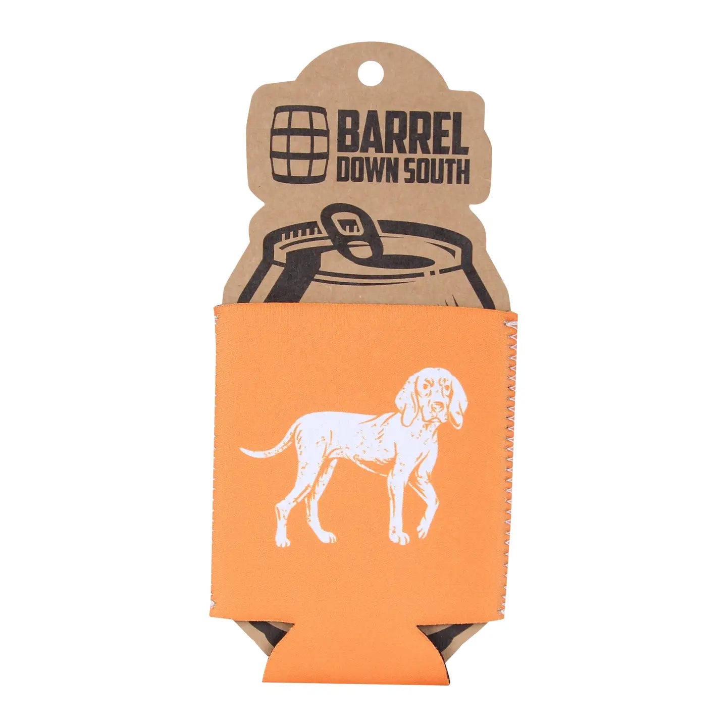 Orange/White Bluetick Coonhound Can Cooler