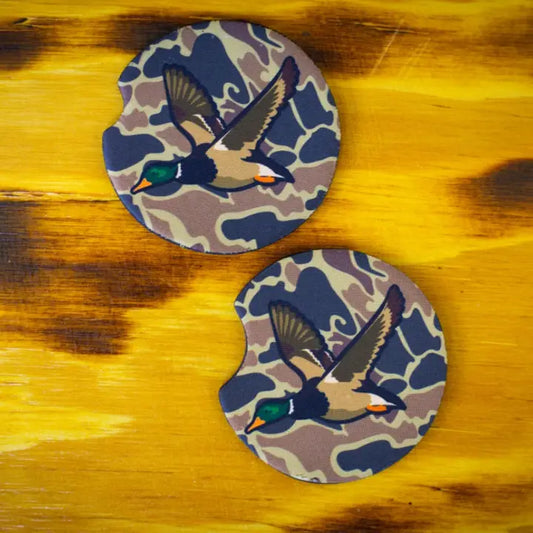 Mallard - Car Coasters Old School Camo