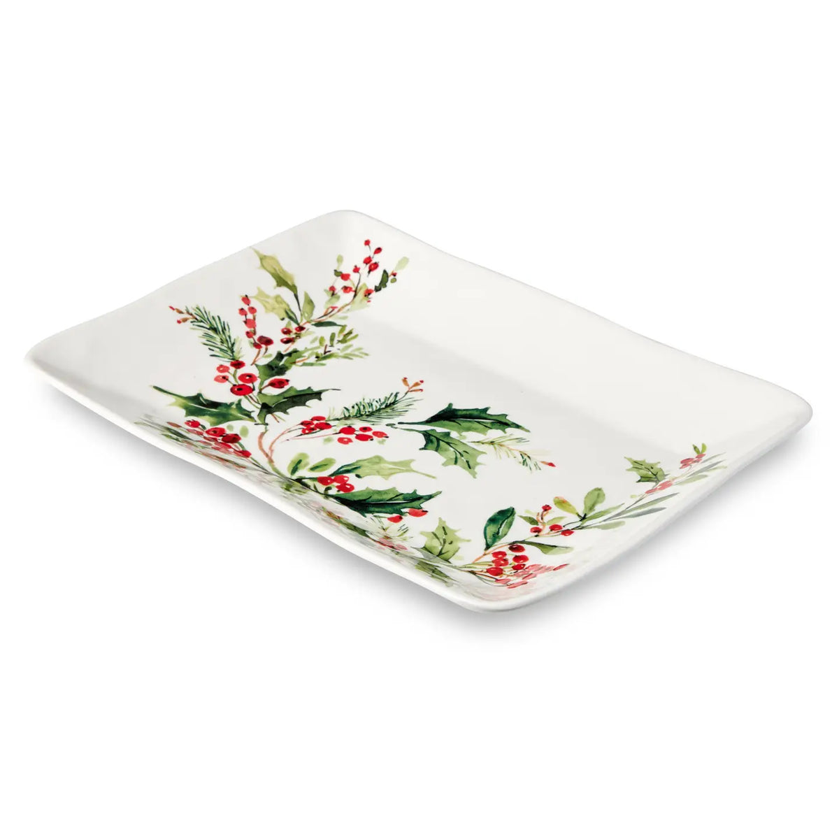 Holly and Vibes Rectangle Platter  14x10 in