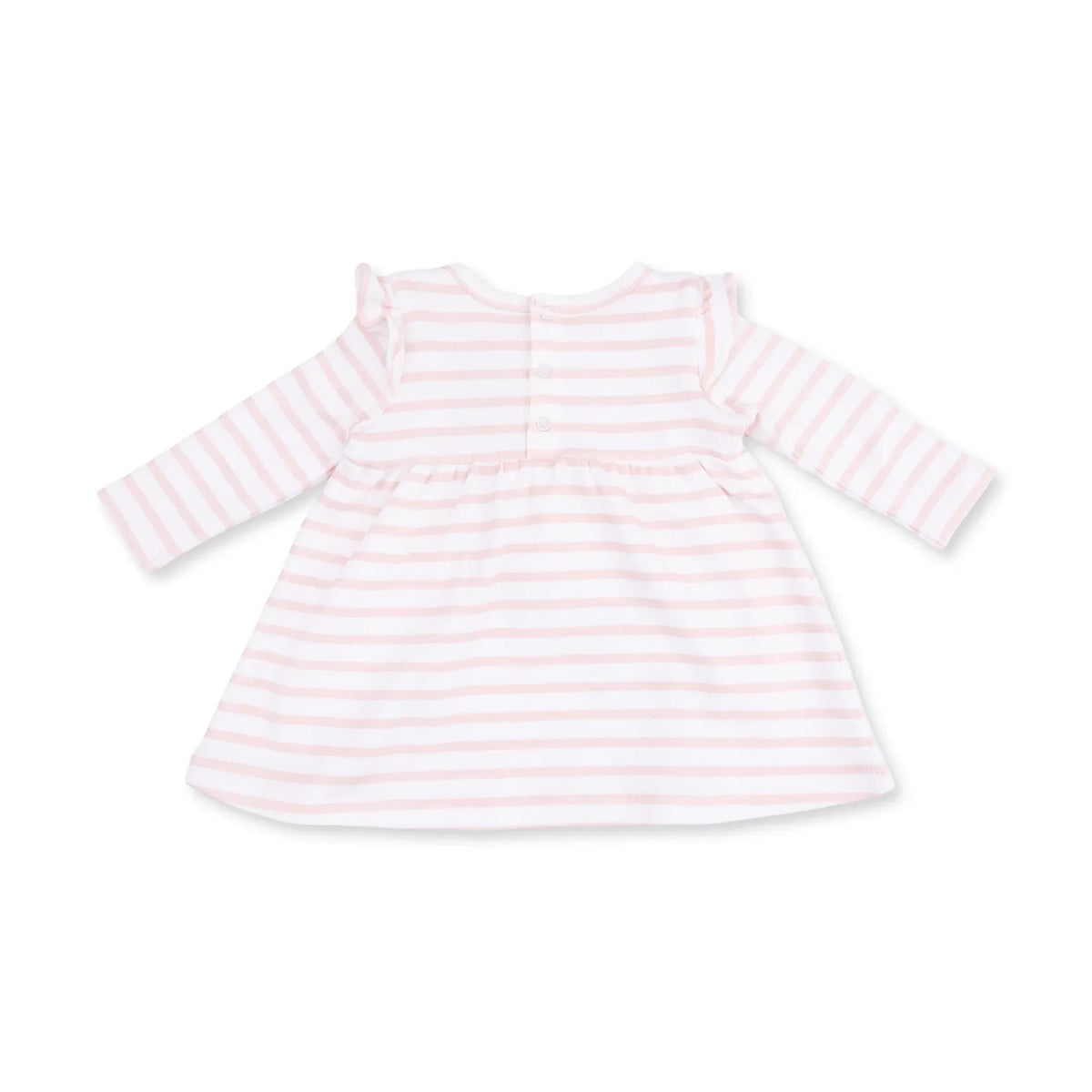 Cows Pink Long Sleeve Dress with Ruffle and Bloomer