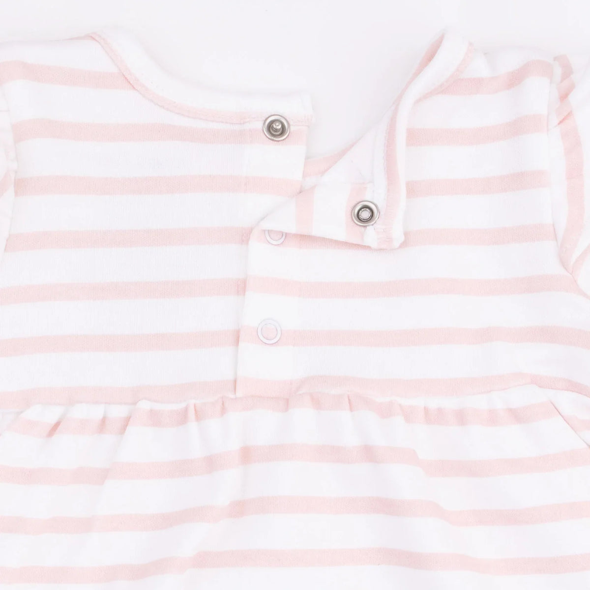 Cows Pink Long Sleeve Dress with Ruffle and Bloomer