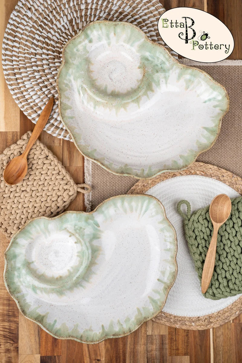 Etta B Wavy Chip and Salsa Platter