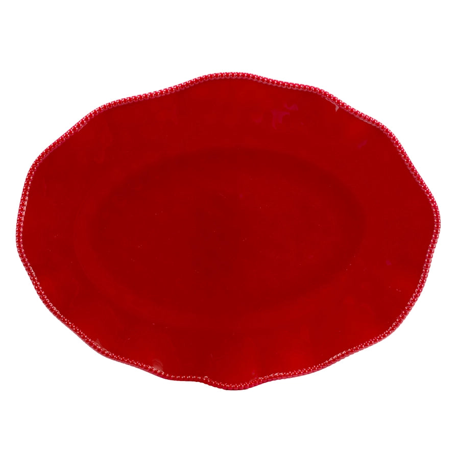 Perlette Red Melamine Oval Platter