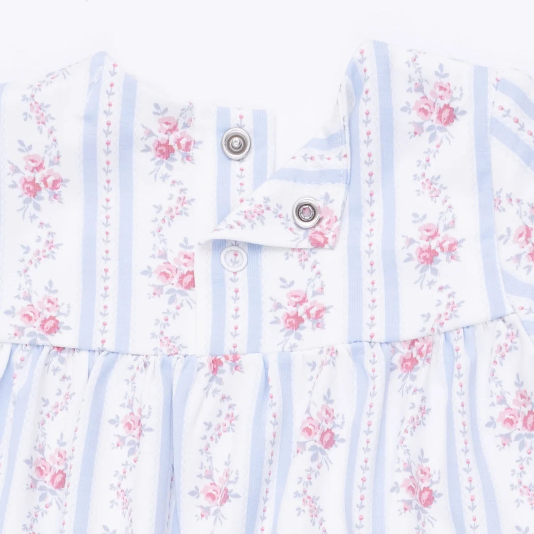 Anna Floral Stripe Smocked Long Sleeve Romper