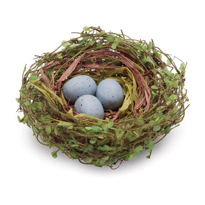 Nest with Eggs 5" x 3"