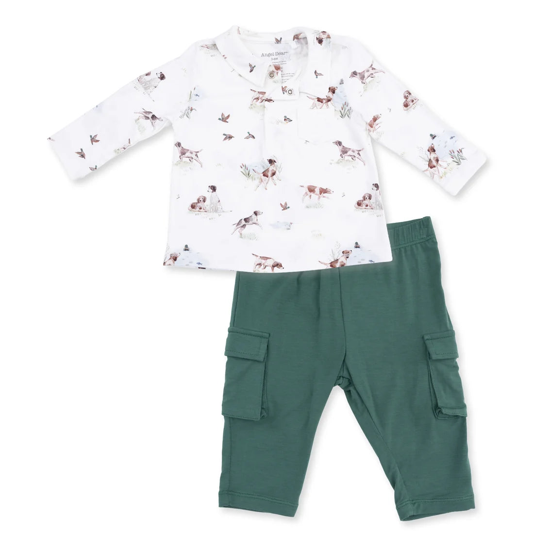 Pointer Pups and Duck Buddies Polo with Cargo Pants