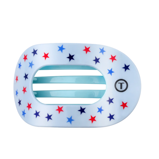 Teleties United We Stand Flat Round Hair Clip - Large