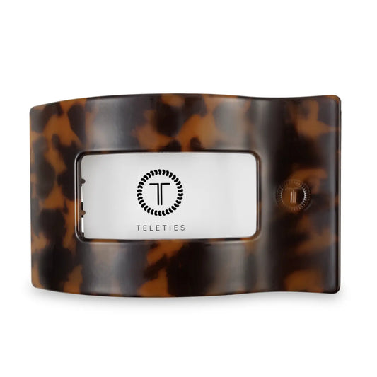 Teleties Large Rectangular Flat Hair Clip - Tortoise