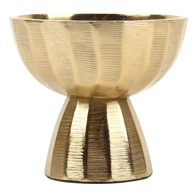 Small Gold Bowl on Small Pedestal