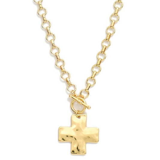 Gold Cross Chain Necklace