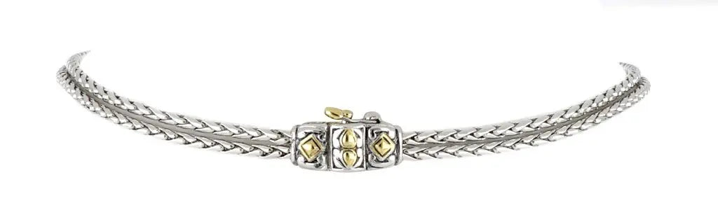 Pavé Circle Double Strand Necklace