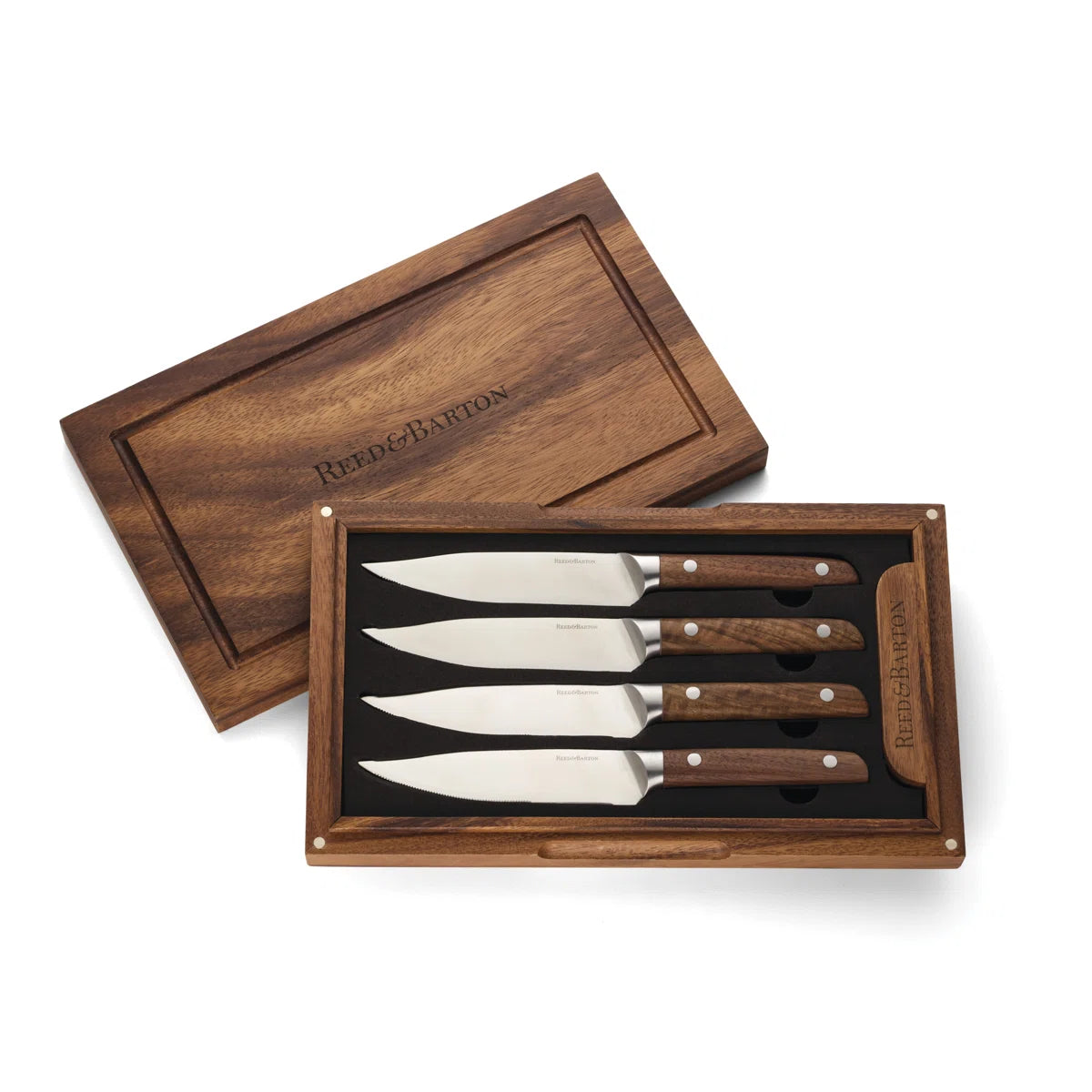 Asher 4 pc Steak Knife Set with Storage Box