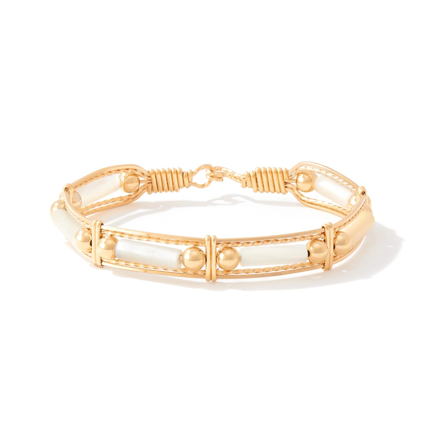 Color Your World Bracelet with beads and Pearls - Mother of Pearl