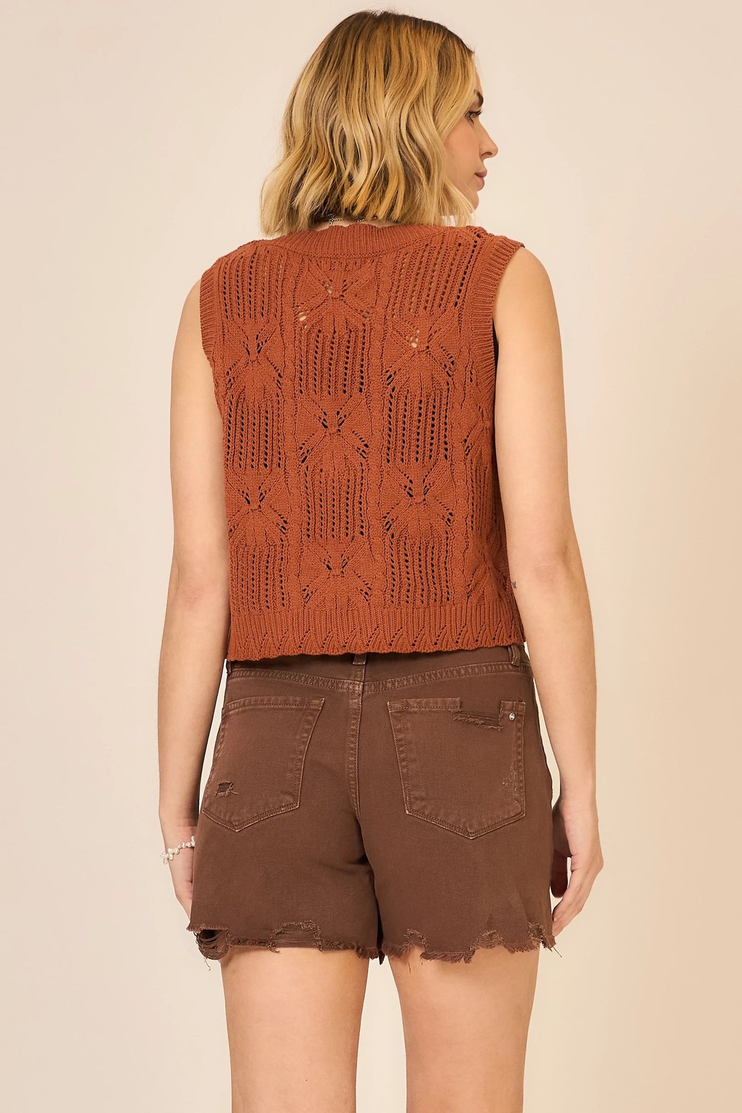Karina Sweater Vest - Camel