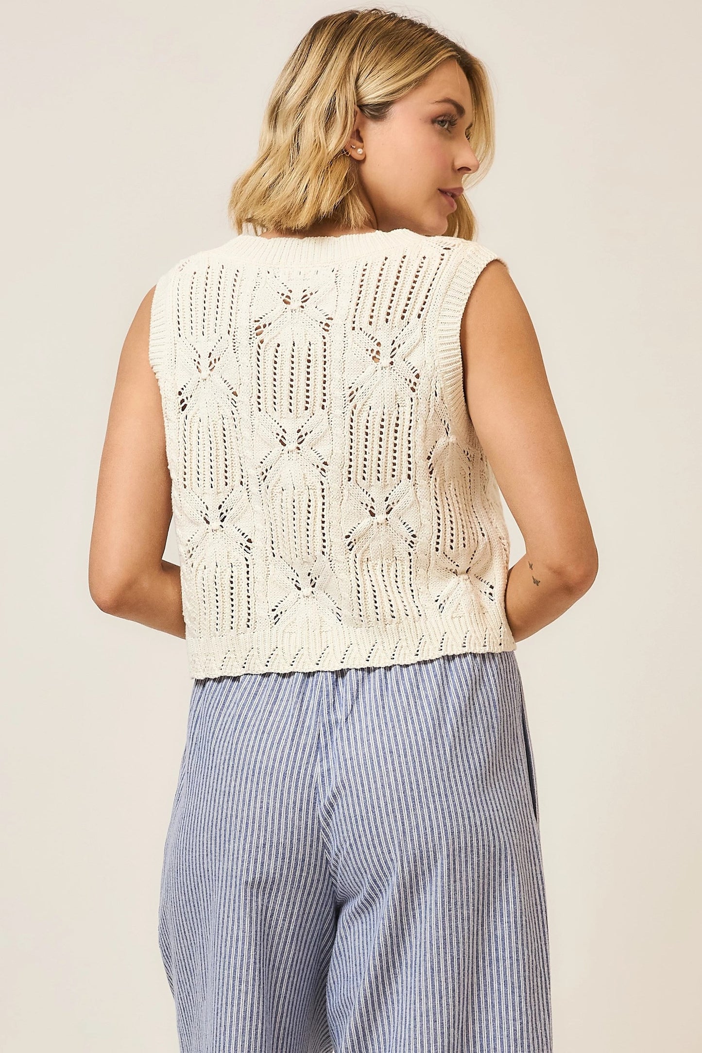 Karina Sweater Vest - Ivory
