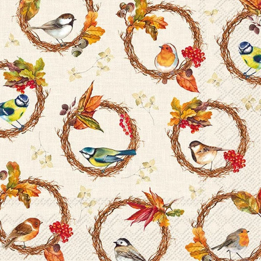 BIrds in a Wreath napkins