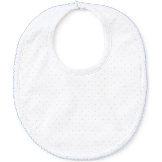 Kissy Kissy  - Bib  - White -  With Blue  dots