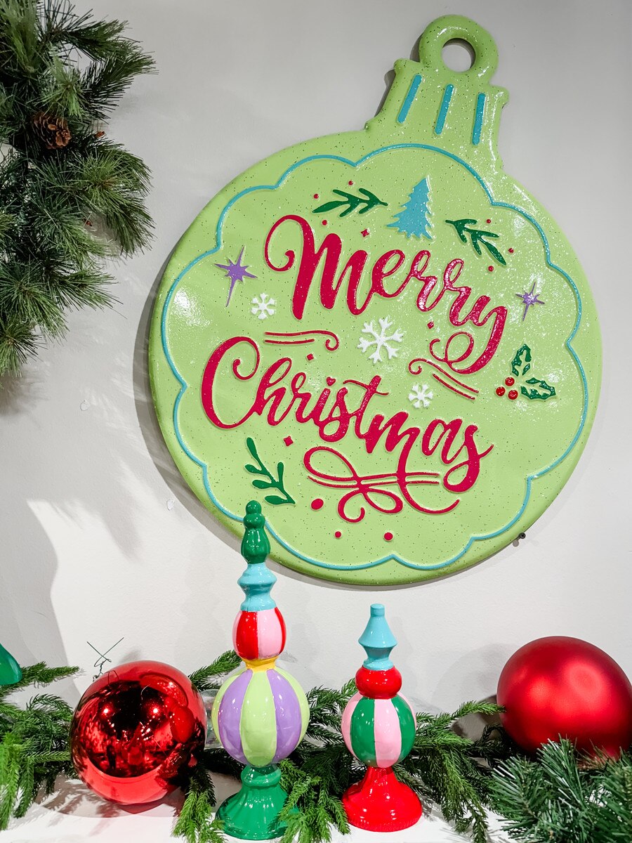 Merry and Bright Set of 2 Standing Ornament