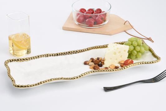 Pampa Bay Golden Salerno Rectangle Serving Piece
