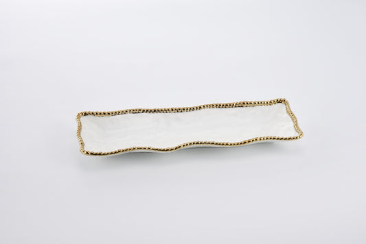 Pampa Bay Golden Salerno Rectangle Serving Piece