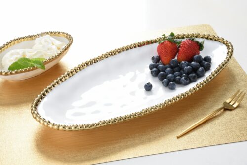 Pampa Bay Golden Salerno Small Oval Serving Piece