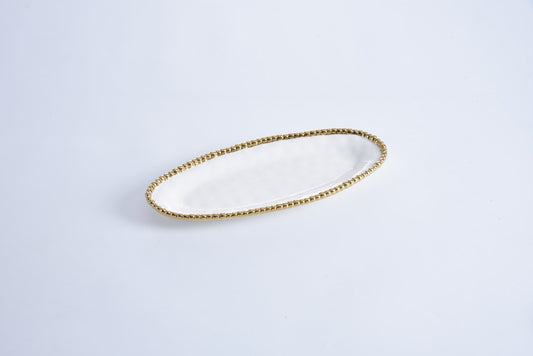 Pampa Bay Golden Salerno Small Oval Serving Piece