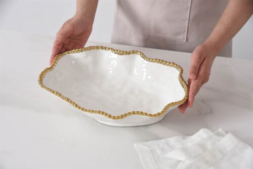 Pampa Bay Golden Salerno Serving Bowl