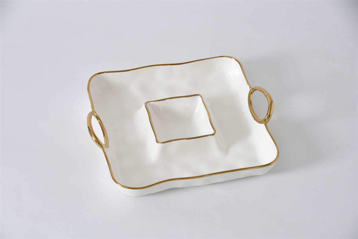 Pampa Bay Golden Handles Square Chip & Dip