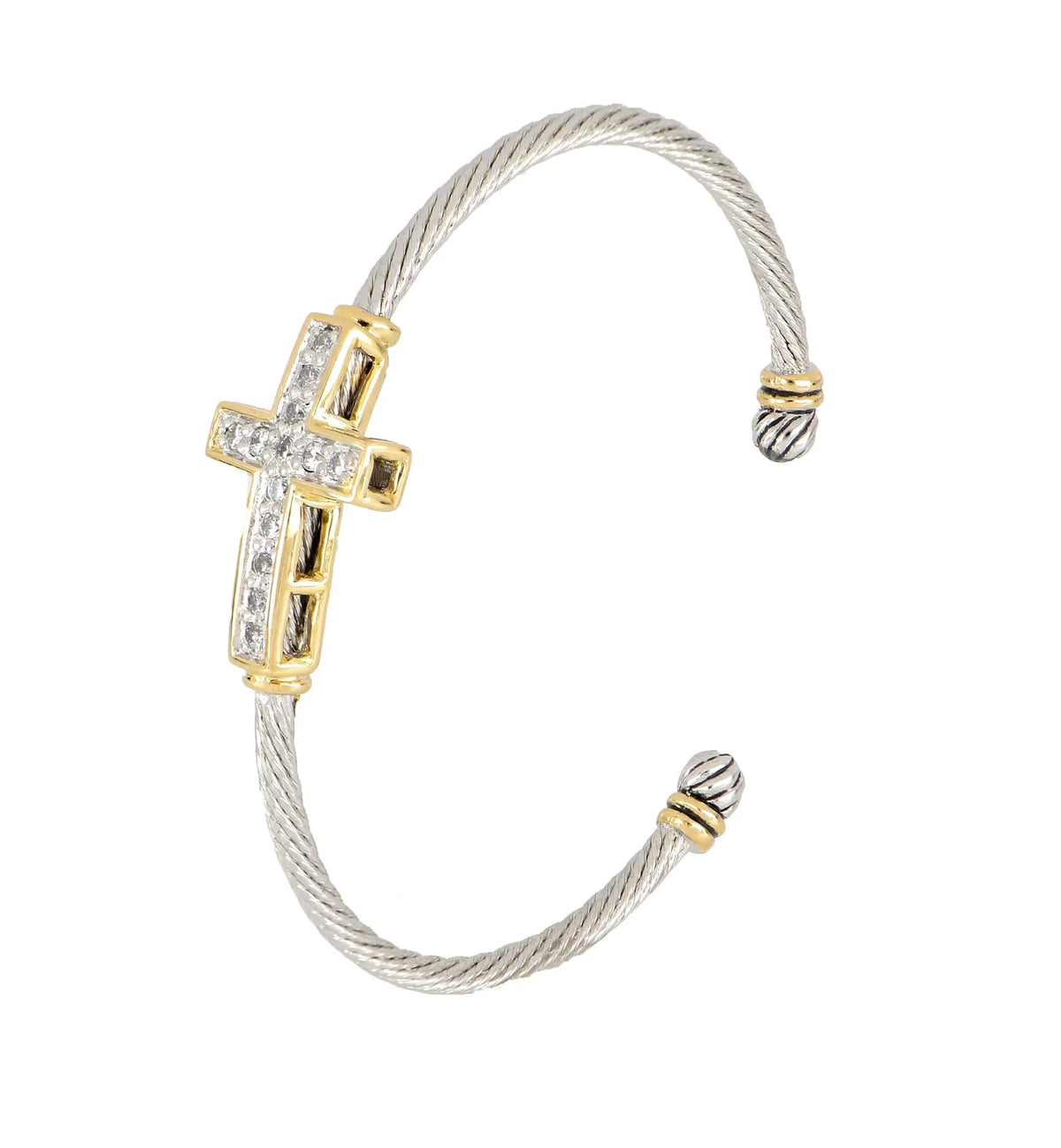 Cross Wire Cuff Bracelet